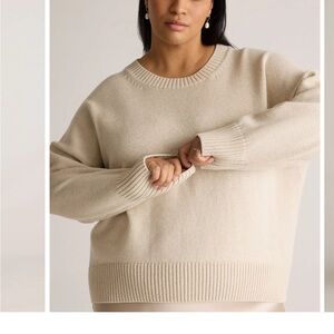 Quince Women's Ivory Crew Neck Sweater